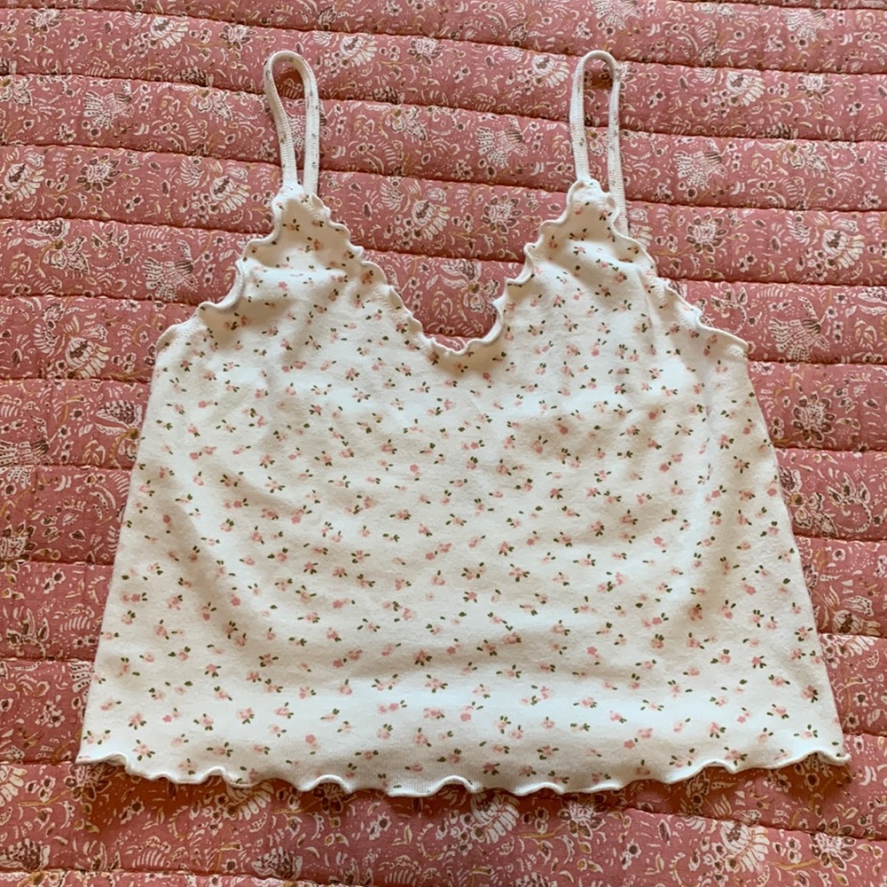 Like New Cute Floral John Galt Tank Top